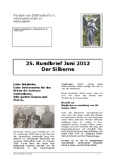 Rundbrief 25 - Juni 2012