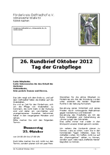Rundbrief 26 - Oktober 2012