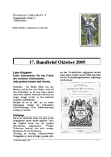 Rundbrief 17 - Oktober 2009